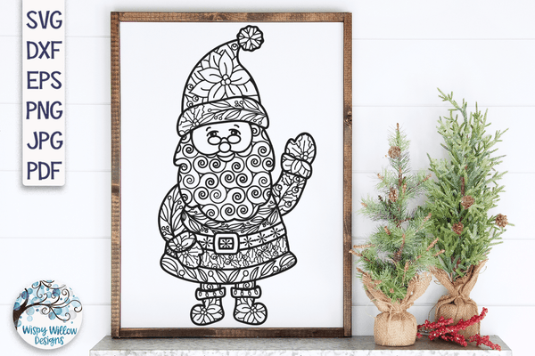 Santa Boot Print Stencil SVG  Christmas SVG – Wispy Willow Designs