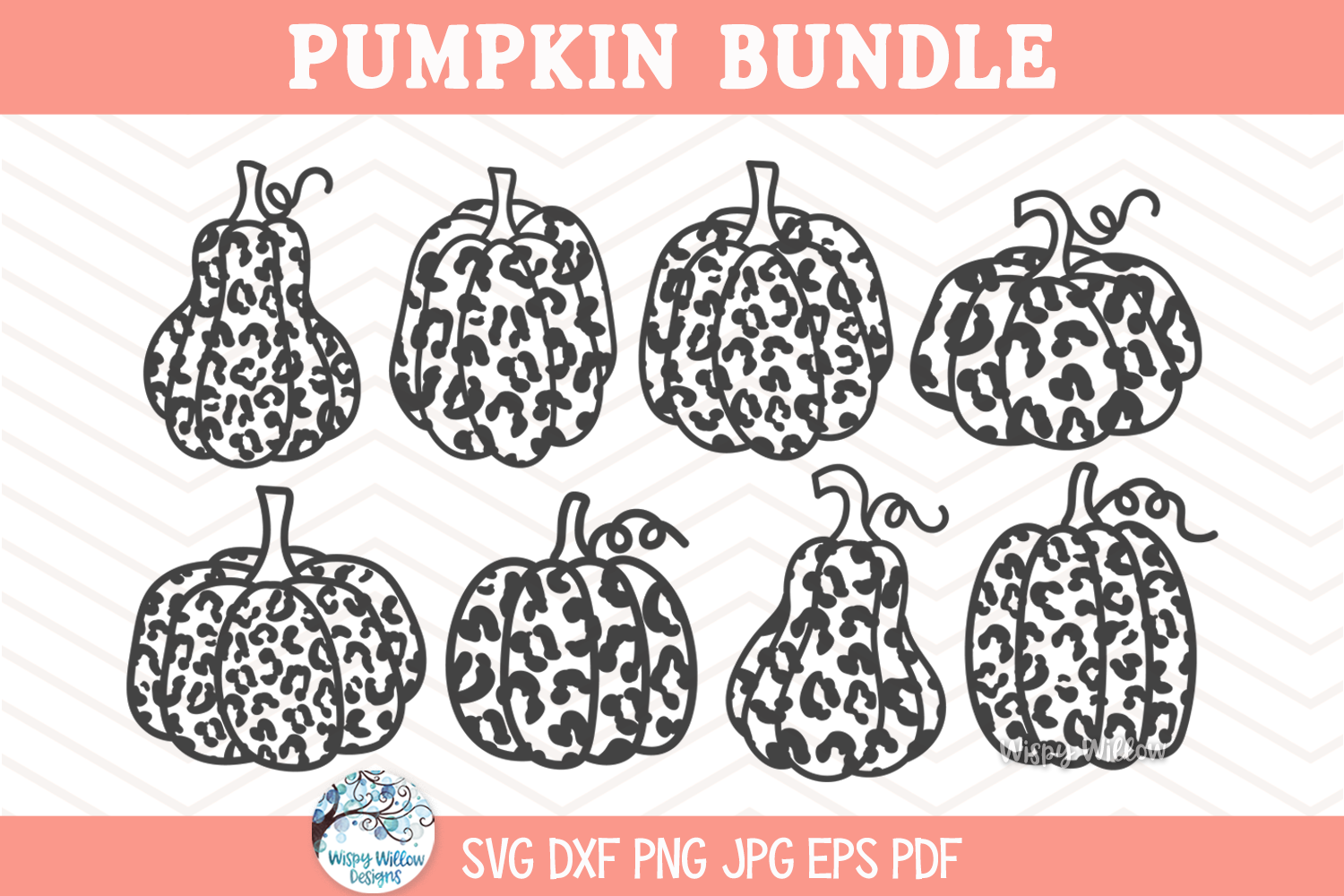 Leopard Print Pumpkin SVG | Seasonal Designs