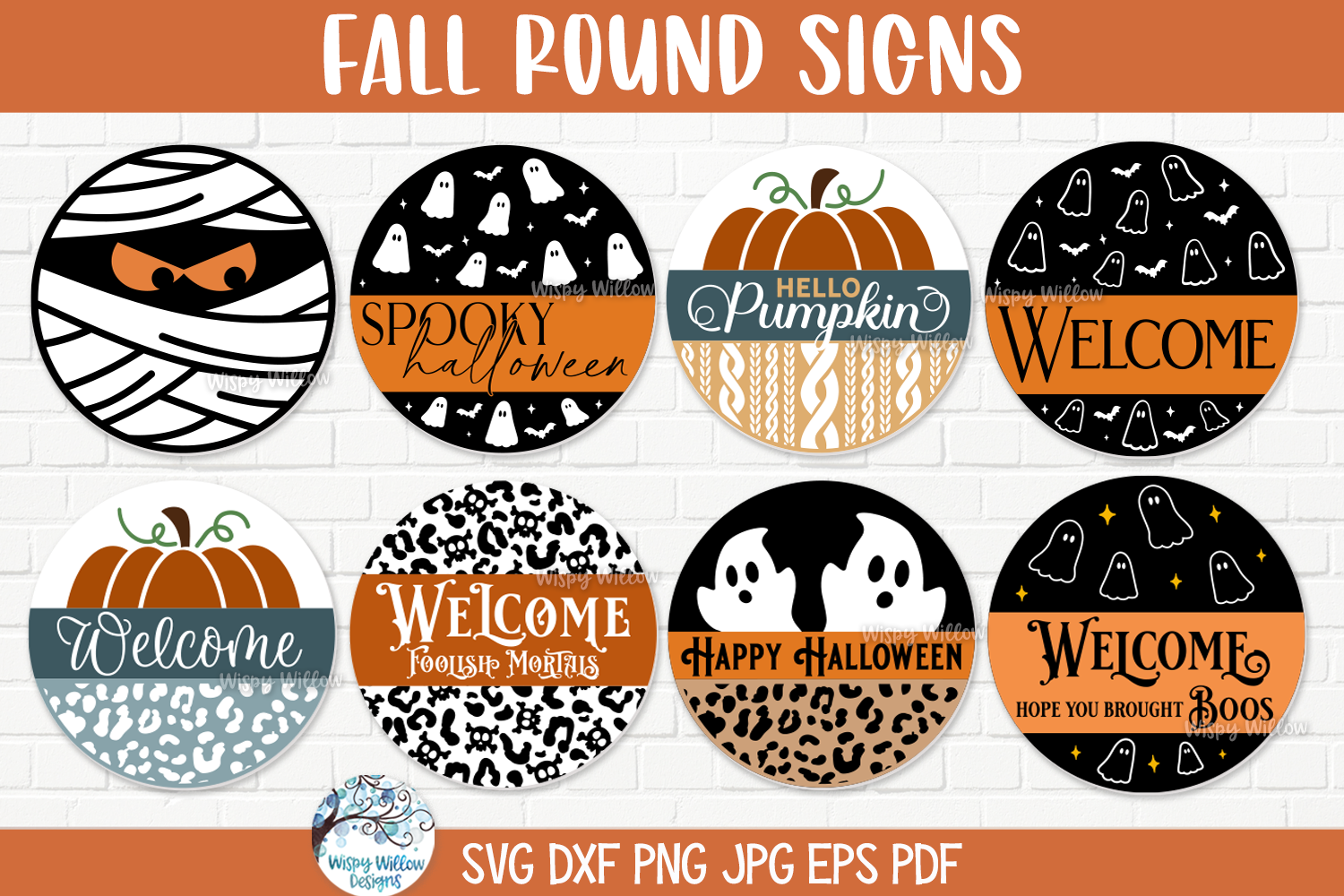 Fall Round Sign Bundle SVG | Autumn Season Collection