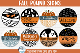 Huge Fall Round Sign SVG Bundle| Halloween Season Collection