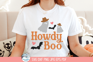 Howdy Boo SVG | Cute Halloween Ghost Art