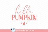 Hello Pumpkin SVG | Autumn Pumpkin Design