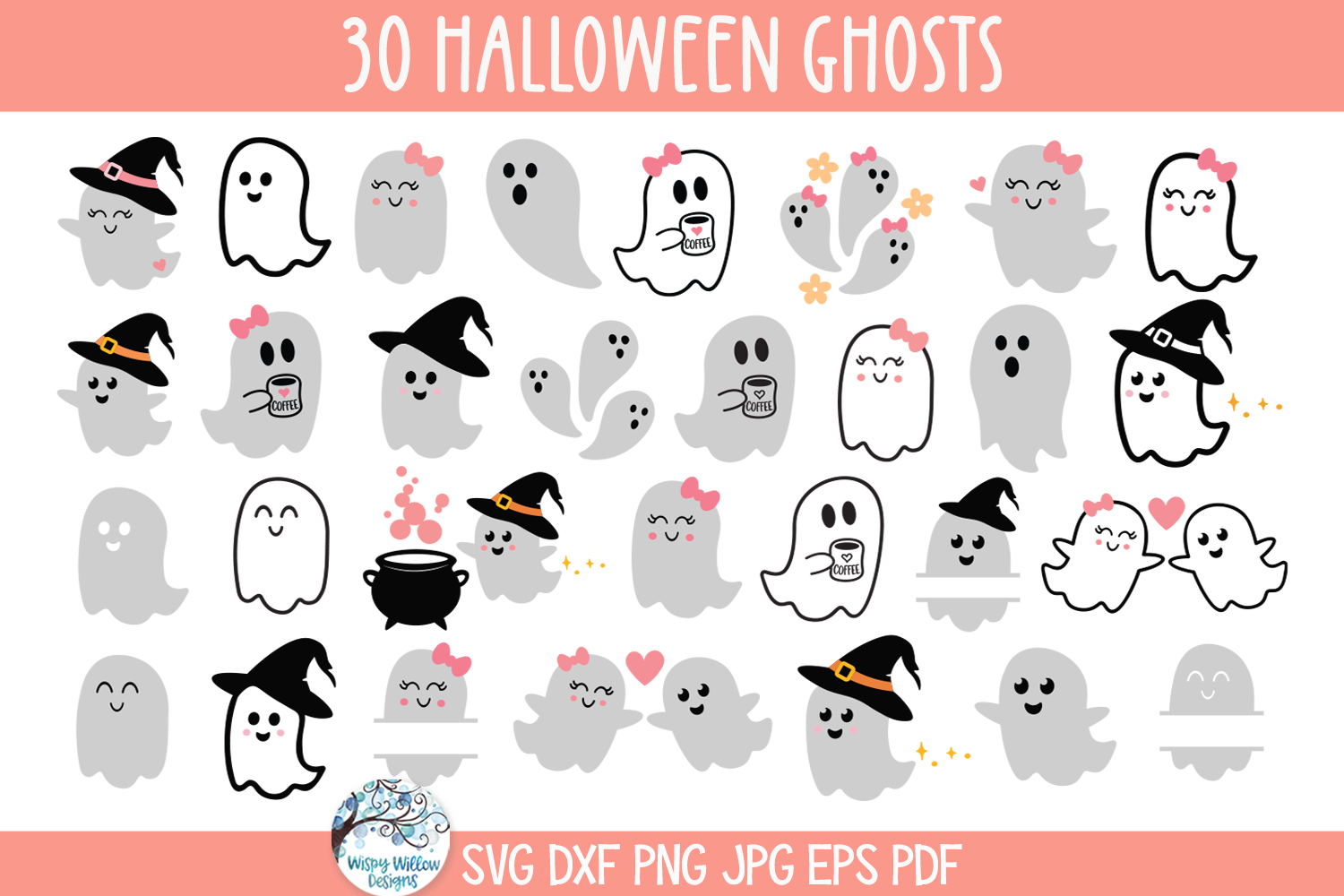 Halloween Ghost SVG Bundle | Spooky Art Collection