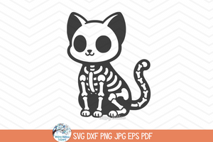 Cat Skeleton SVG | Spooky Halloween Animal Design