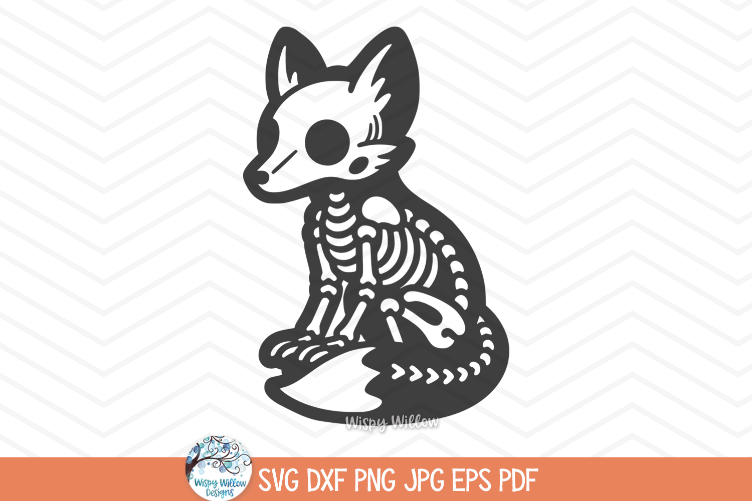 Fox Skeleton SVG | Woodland Skeleton Animal Design