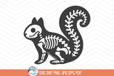 Squirrel Skeleton SVG| Cute Spooky Squirrel Halloween Design