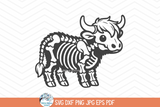 Highland Cow Skeleton SVG | Halloween Cow Design