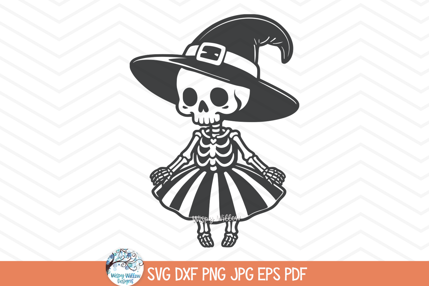 Halloween Witch Skeleton SVG | Magical Spooky Design