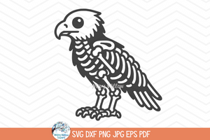 Hawk Skeleton SVG | Halloween Bird of Prey Design