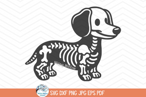 Dachshund Dog Skeleton SVG | Halloween Pet Design