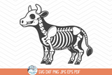 Cow Skeleton SVG | Halloween Farm Animal Design