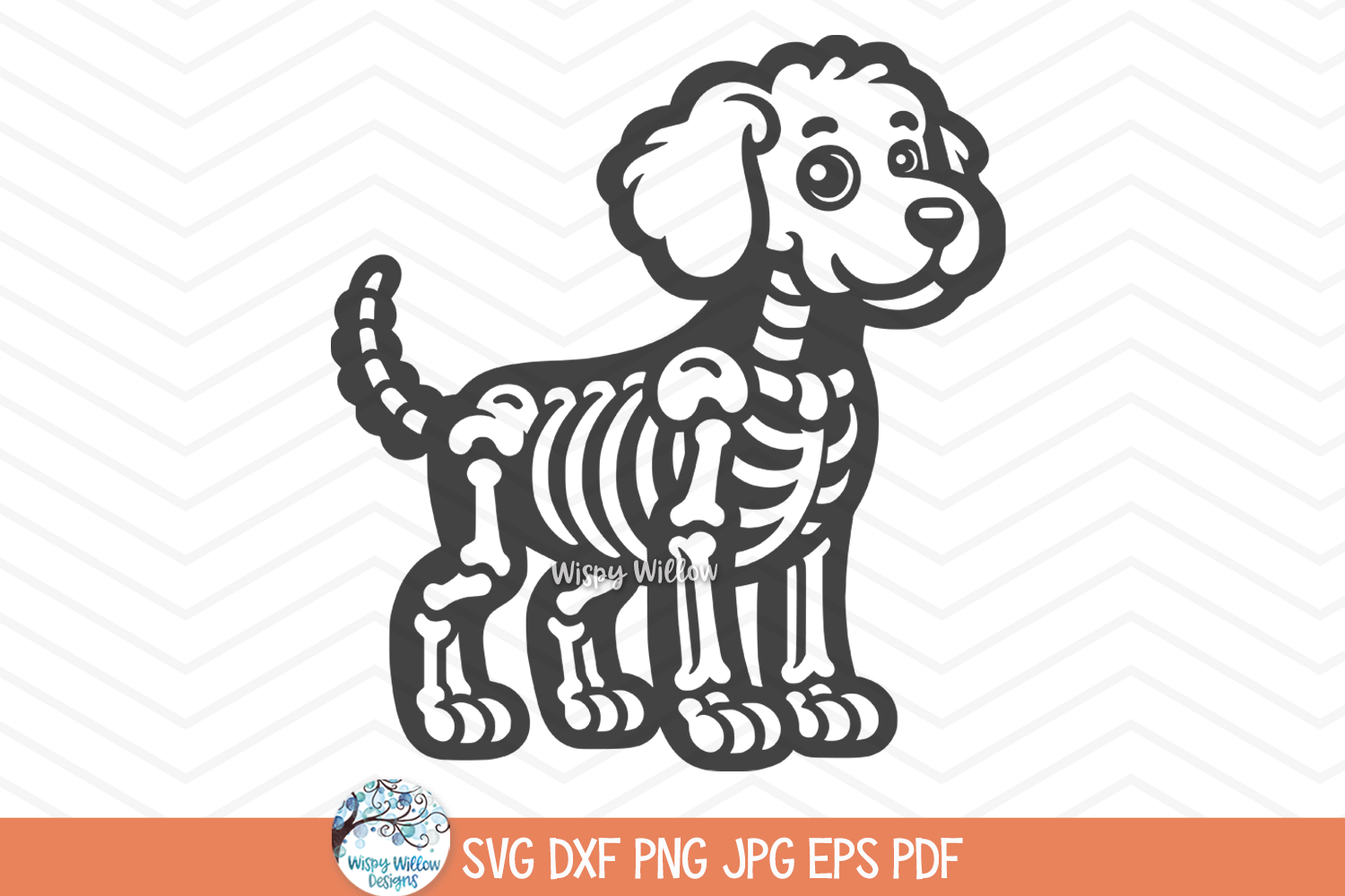 Golden Doodle Skeleton SVG | Halloween Dog Clipart