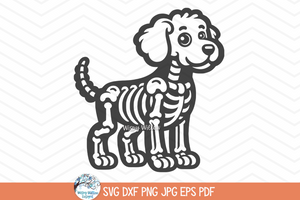 Golden Doodle Skeleton SVG | Halloween Dog Clipart