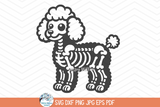 Poodle Skeleton SVG | Halloween Dog Clipart