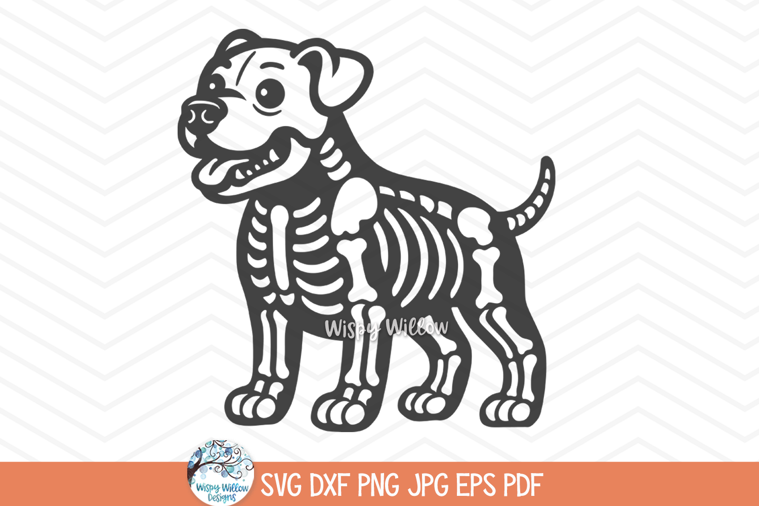 Pitbull Skeleton SVG | Halloween Dog Design