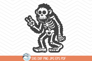 Big Foot Skeleton SVG | Mythical Creature Halloween Design