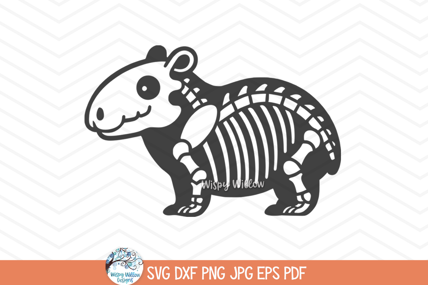 Capybara Skeleton SVG | Halloween Animal PNG