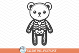 Teddy Bear Skeleton SVG | Halloween PNG