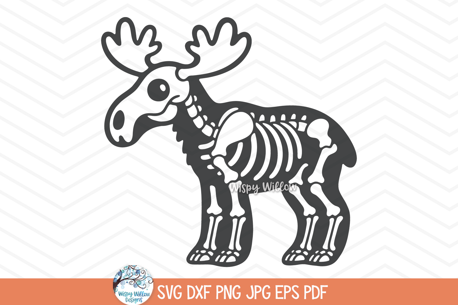 Moose Skeleton SVG | Halloween Elk Animal PNG