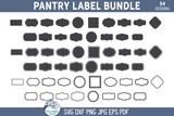 Kitchen Pantry Blank Label Shape SVG Bundle