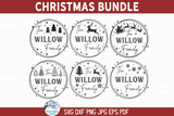 Personalized Family Christmas Ornament SVG Bundle