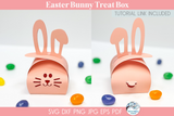 Easter Bunny Treat Box SVG | 3D Cardstock Paper Template for Cricut