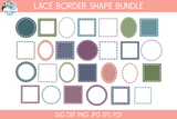 Lace Edge Shape SVG Bundle | Scrapbook Background Crafting Shapes