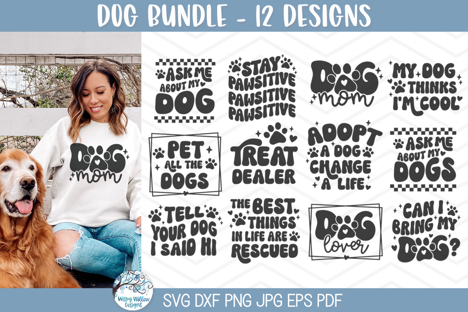 Dog SVG File Bundle for Cricut