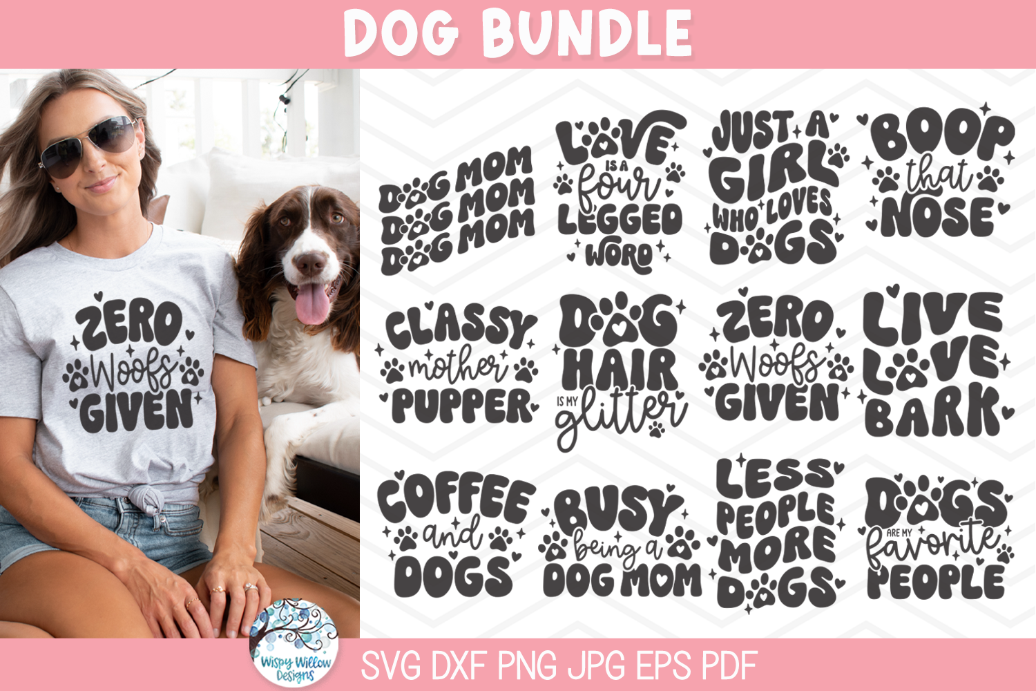 Funny Dog SVG File Bundle for Cricut