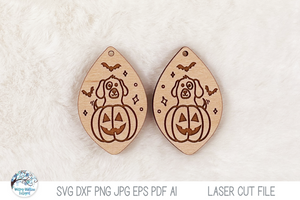 Halloween Dog Earring SVG File and Laser Cutter