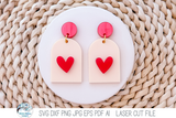 Valentine Heart Earring SVG for Glowforge Laser Cutter