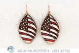 American Flag Earring SVG File for Glowforge and Laser Cutter