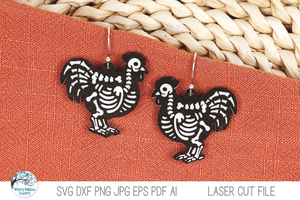 Halloween Skeleton Earring Bundle - SVG Files for Laser Cutter