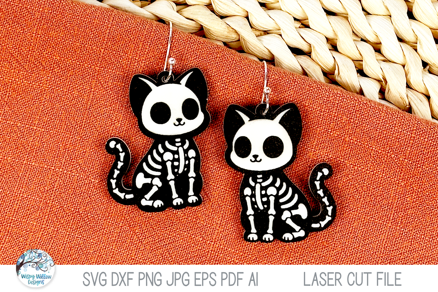 Halloween Skeleton Earring Bundle - SVG Files for Laser Cutter