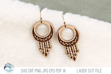 Boho Dreamcatcher Dangle Earrings for Laser Cutter