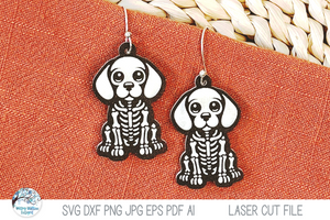 Halloween Skeleton Earring Bundle Vol 4- SVG Files for Laser Cutter