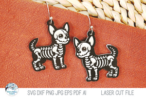 Halloween Skeleton Earring Bundle Vol 4- SVG Files for Laser Cutter