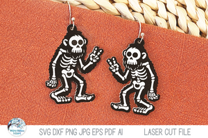 Halloween Skeleton Earring Bundle Vol 3- SVG Files for Laser Cutter