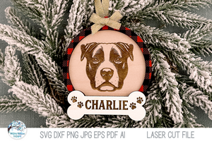 Dog Breed Christmas Ornament SVG File Bundle for Laser Cutter