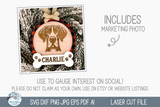 Great Dane Dog Christmas Ornament SVG File for Laser Cutter