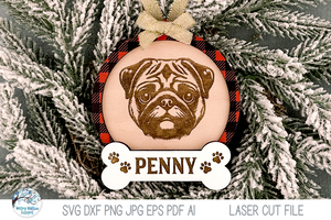 Dog Breed Christmas Ornament SVG File Bundle for Laser Cutter