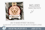 Golden Retriever Dog Christmas Ornament SVG File for Laser Cutter