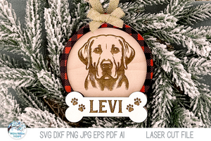 Dog Breed Christmas Ornament SVG File Bundle for Laser Cutter