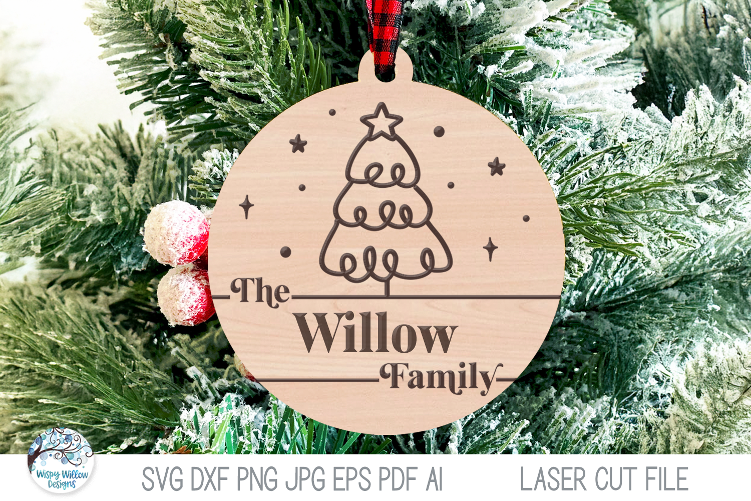 Family Ornament Holiday Collection for Laser Cutter