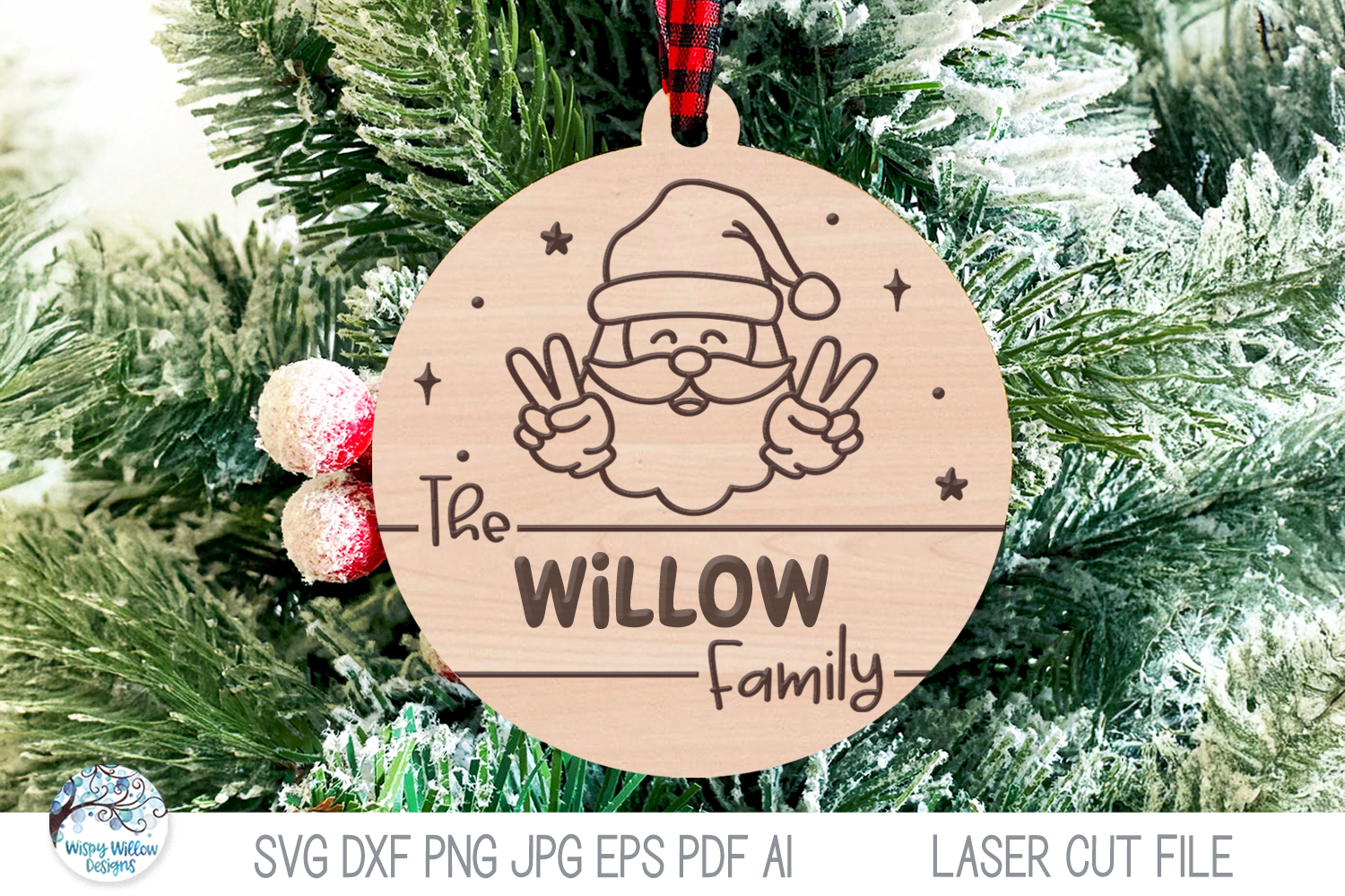 Family Ornament Holiday Collection for Laser Cutter