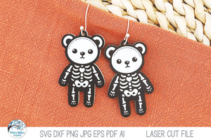 Halloween Skeleton Earring Bundle Vol 4- SVG Files for Laser Cutter