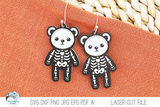 Halloween Skeleton Earring Bundle Vol 4- SVG Files for Laser Cutter