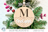 Personalized Monogram Christmas Ornament Bundle for Laser Cutter