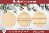 Shiplap Farmhouse Christmas Ornaments - SVG Files for Laser Cutter