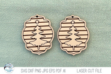 Christmas Tree Earrings SVG File for Laser Cutter